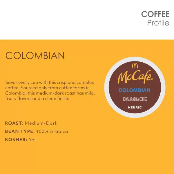 McCafe Classic Collection SingleServe Coffee KCup Pods Classic Collection Variety Pack 40 CountColombian 72 Count Pack of 1