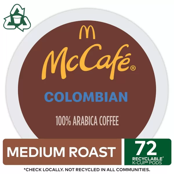 McCafe Classic Collection SingleServe Coffee KCup Pods Classic Collection Variety Pack 40 CountColombian 72 Count Pack of 1