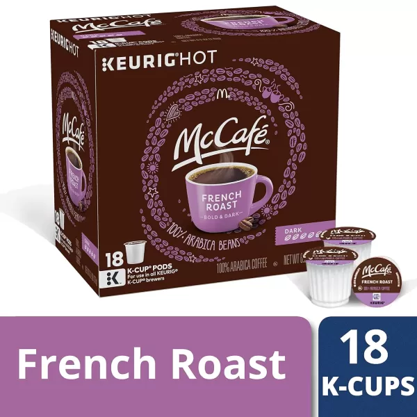 McCafe Classic Collection SingleServe Coffee KCup Pods Classic Collection Variety Pack 40 CountFrench Roast 18 Count Pack of 4