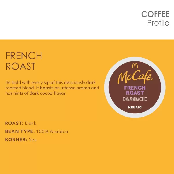 McCafe Classic Collection SingleServe Coffee KCup Pods Classic Collection Variety Pack 40 CountFrench Roast 72 Count Pack of 1