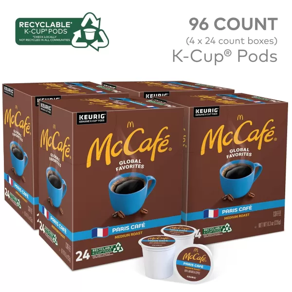 McCafe Classic Collection SingleServe Coffee KCup Pods Classic Collection Variety Pack 40 CountParis Caf 96 Count Pack of 1