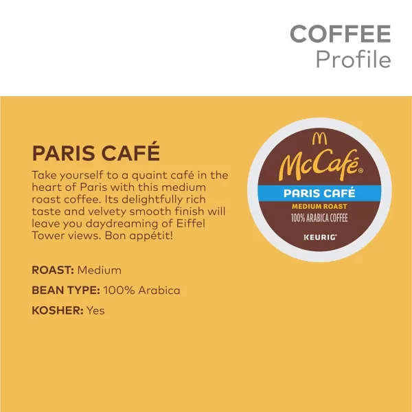 McCafe Classic Collection SingleServe Coffee KCup Pods Classic Collection Variety Pack 40 CountParis Caf 96 Count Pack of 1