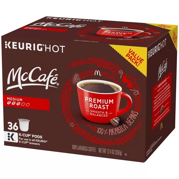 McCafe Classic Collection SingleServe Coffee KCup Pods Classic Collection Variety Pack 40 CountPremium Roast 36 Count Pack of 1