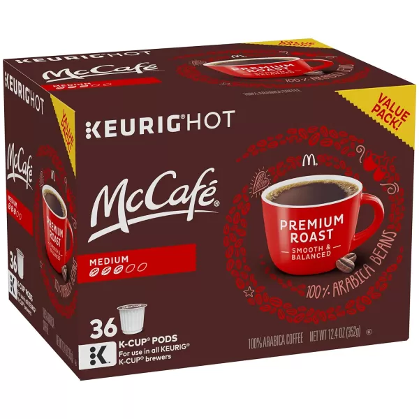 McCafe Classic Collection SingleServe Coffee KCup Pods Classic Collection Variety Pack 40 CountPremium Roast 36 Count Pack of 1