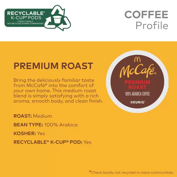 McCafe Classic Collection SingleServe Coffee KCup Pods Classic Collection Variety Pack 40 CountPremium Roast 48 Count Pack of 1