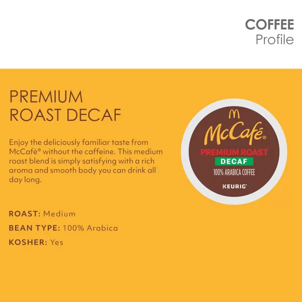 McCafe Classic Collection SingleServe Coffee KCup Pods Classic Collection Variety Pack 40 CountPremium Roast Decaf 12 Count Pack of 6