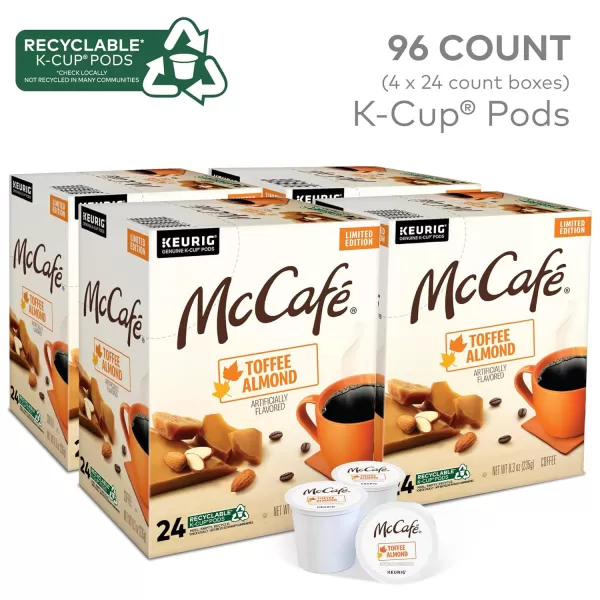 McCafe Classic Collection SingleServe Coffee KCup Pods Classic Collection Variety Pack 40 CountToffee Almond 24 Count Pack of 4