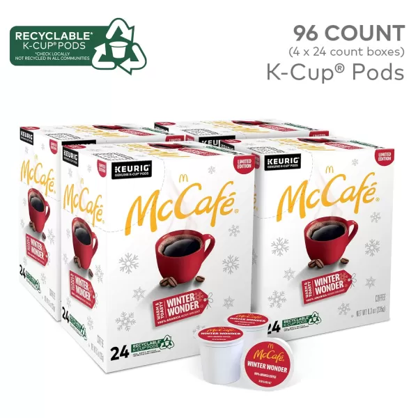 McCafe Classic Collection SingleServe Coffee KCup Pods Classic Collection Variety Pack 40 CountWinter Wonder 96 Count Pack of 1