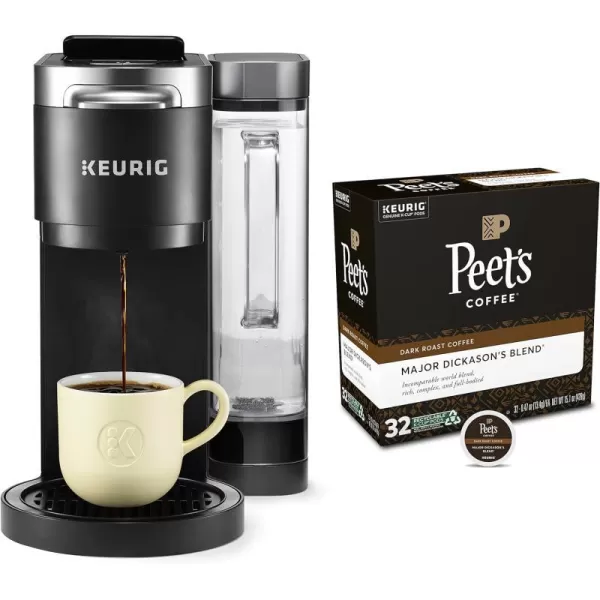 Keurig KDuo Plus Coffee Maker Single Serve KCup Pod and 12 Cup Carafe Brewer with Green Mountain Ground Coffee Favorites Collection 12 oz Bagged 3 CountKDuo Plus  Peets Major Dickasons Medium Roast 32ct KCup Pods