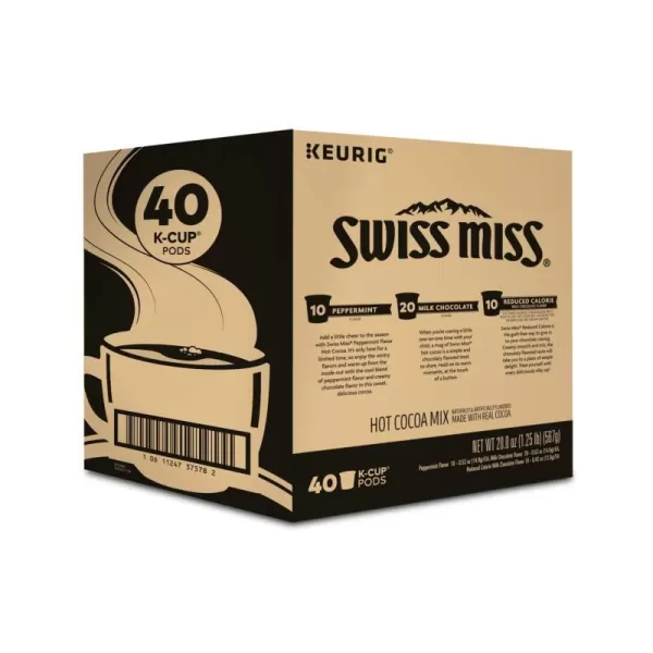 Swiss Miss Hot Cocoa Variety Pack Keurig SingleServe Hot Chocolate KCup Pods 40 CountSwiss Miss Hot Cocoa Variety Pack Keurig SingleServe Hot Chocolate KCup Pods 40 Count