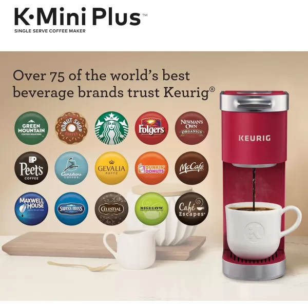 Keurig KMini Plus Single Serve KCup Pod Coffee Maker BlackCardinal Red