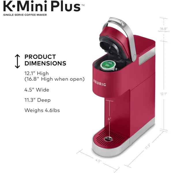 Keurig KMini Plus Single Serve KCup Pod Coffee Maker BlackCardinal Red