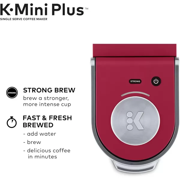 Keurig KMini Plus Single Serve KCup Pod Coffee Maker BlackCardinal Red