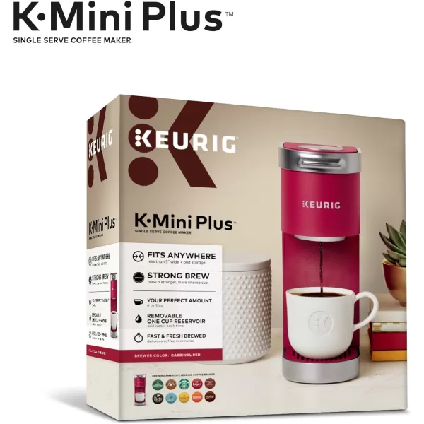 Keurig KMini Plus Single Serve KCup Pod Coffee Maker BlackCardinal Red