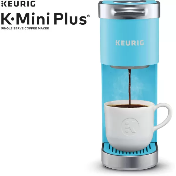 Keurig KMini Plus Single Serve KCup Pod Coffee Maker BlackCool Aqua