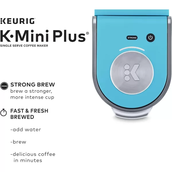 Keurig KMini Plus Single Serve KCup Pod Coffee Maker BlackCool Aqua