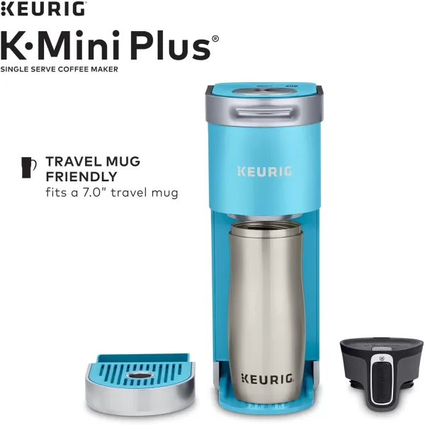 Keurig KMini Plus Single Serve KCup Pod Coffee Maker BlackCool Aqua