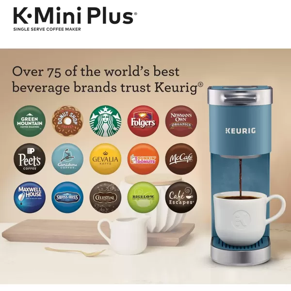 Keurig KMini Plus Single Serve KCup Pod Coffee Maker BlackEvening Teal