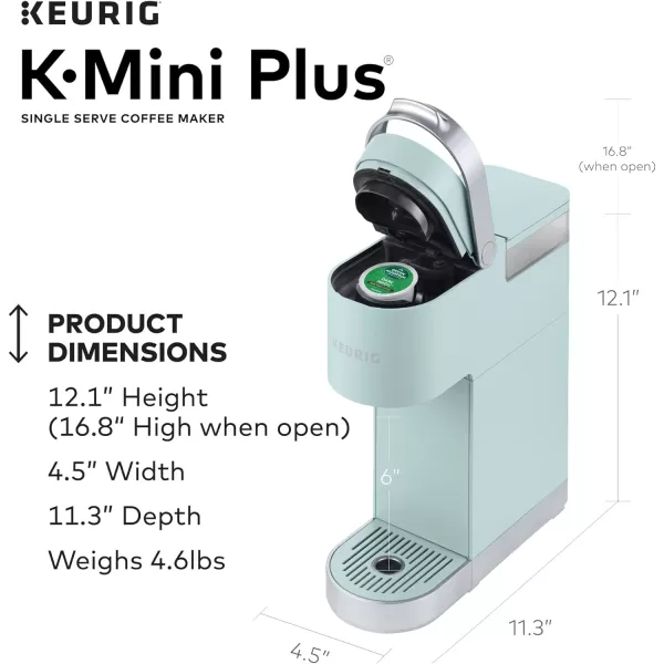 Keurig KMini Plus Single Serve KCup Pod Coffee Maker BlackMisty Green