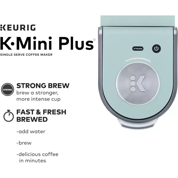 Keurig KMini Plus Single Serve KCup Pod Coffee Maker BlackMisty Green