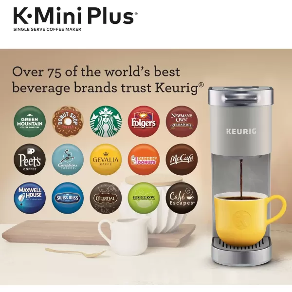 Keurig KMini Plus Single Serve KCup Pod Coffee Maker BlackStudio Gray