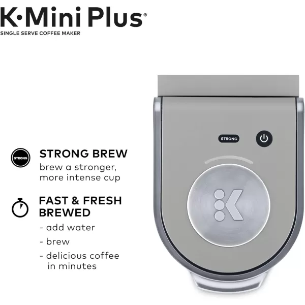 Keurig KMini Plus Single Serve KCup Pod Coffee Maker BlackStudio Gray