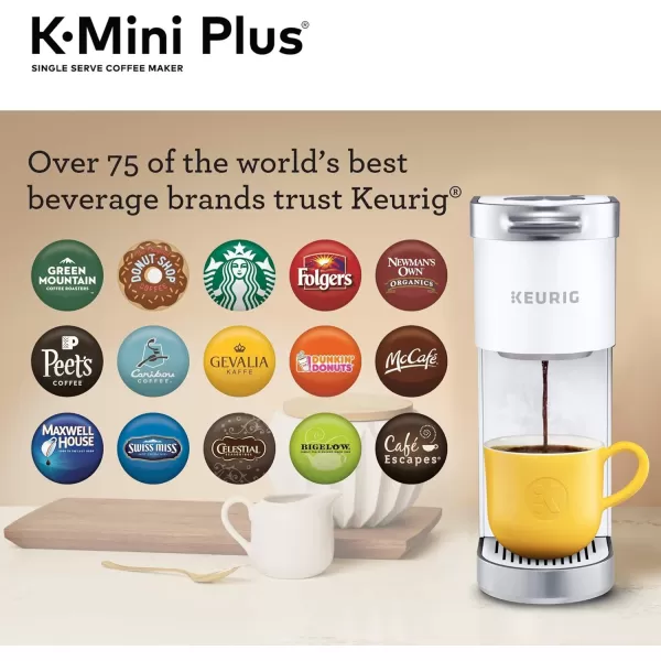 Keurig KMini Plus Single Serve KCup Pod Coffee Maker BlackWhite