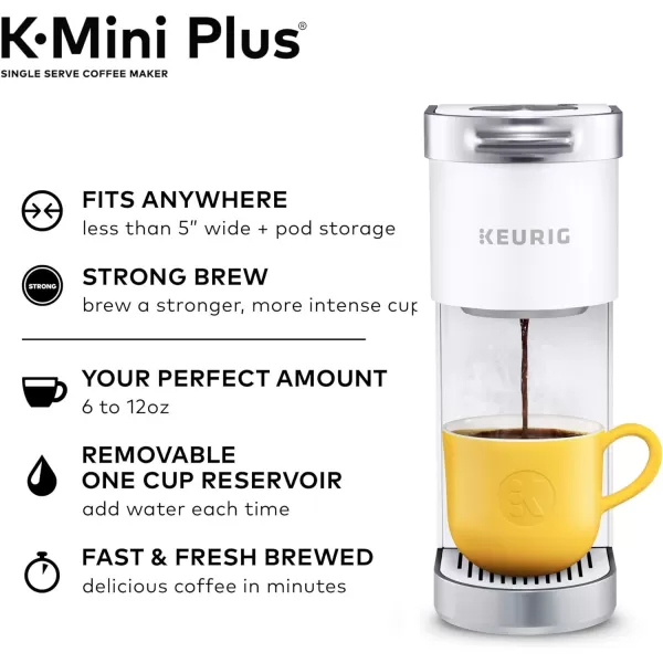 Keurig KMini Plus Single Serve KCup Pod Coffee Maker BlackWhite