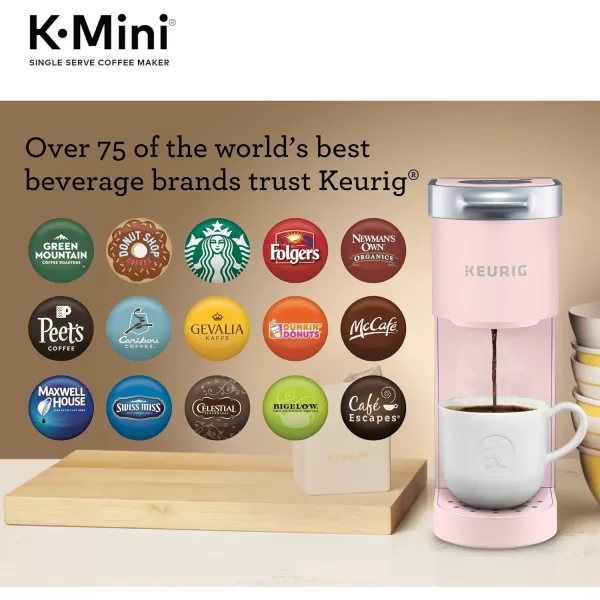 Keurig KMini Single Serve KCup Pod Coffee Maker Dusty Rose 6 to 12 oz Brew SizesDusty Rose