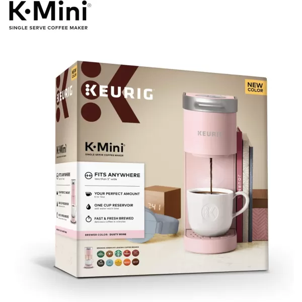 Keurig KMini Single Serve KCup Pod Coffee Maker Dusty Rose 6 to 12 oz Brew SizesDusty Rose