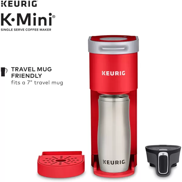 Keurig KMini Single Serve KCup Pod Coffee Maker Dusty Rose 6 to 12 oz Brew SizesPoppy Red