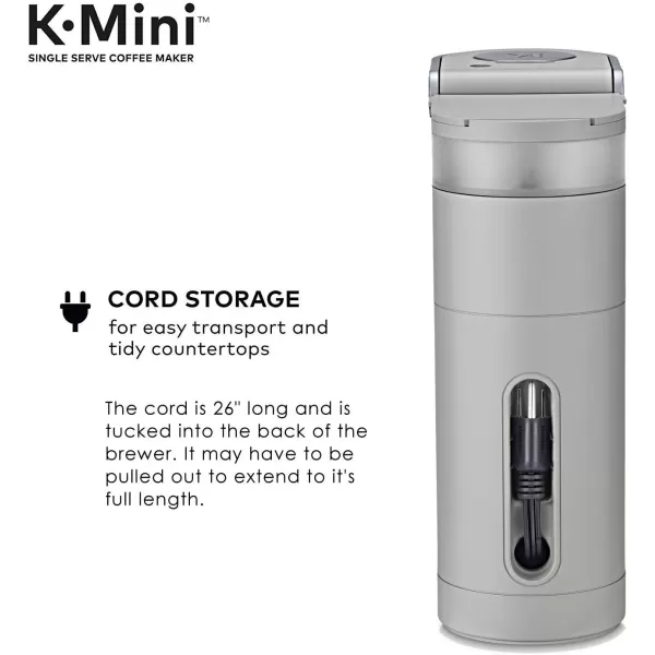 Keurig KMini Single Serve KCup Pod Coffee Maker Dusty Rose 6 to 12 oz Brew SizesStudio Gray