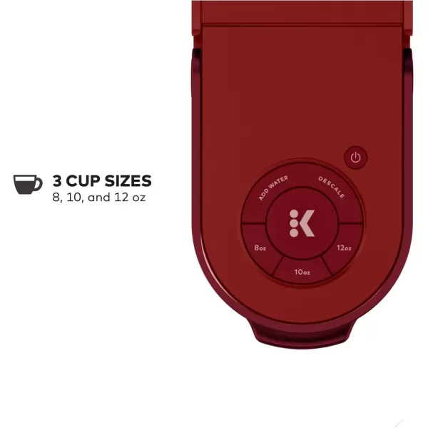 Keurig K Slim Single Serve KCup Pod Coffee Maker with 3 Brew Sizes Multistream Technology 46oz Removable Reservoir Scarlet RedScarlet Red