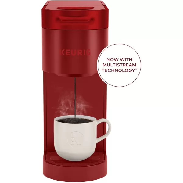 Keurig K Slim Single Serve KCup Pod Coffee Maker with 3 Brew Sizes Multistream Technology 46oz Removable Reservoir Scarlet RedScarlet Red