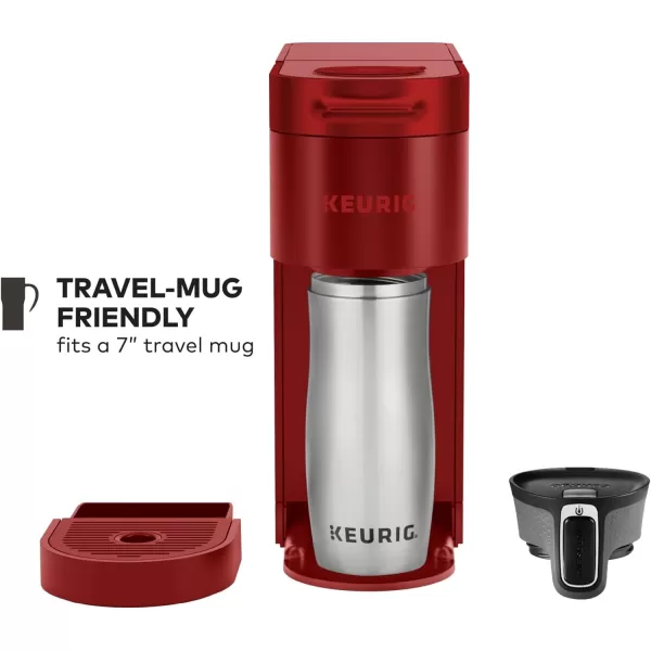 Keurig K Slim Single Serve KCup Pod Coffee Maker with 3 Brew Sizes Multistream Technology 46oz Removable Reservoir Scarlet RedScarlet Red