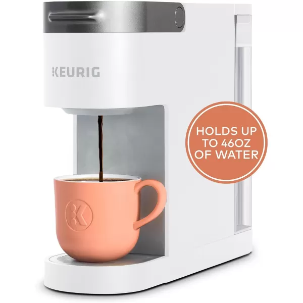 Keurig K Slim Single Serve KCup Pod Coffee Maker with 3 Brew Sizes Multistream Technology 46oz Removable Reservoir Scarlet RedWhite