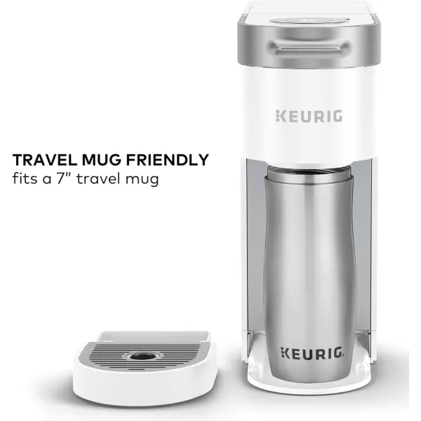 Keurig K Slim Single Serve KCup Pod Coffee Maker with 3 Brew Sizes Multistream Technology 46oz Removable Reservoir Scarlet RedWhite