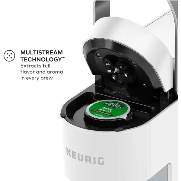 Keurig K Slim Single Serve KCup Pod Coffee Maker with 3 Brew Sizes Multistream Technology 46oz Removable Reservoir Scarlet RedWhite