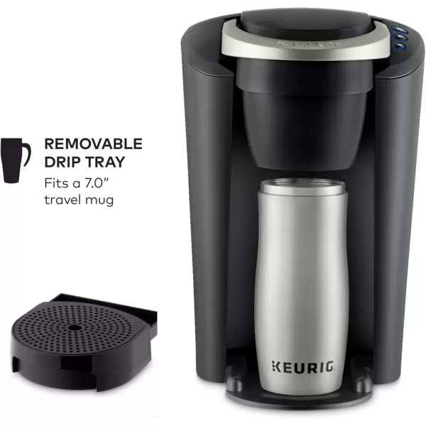 Keurig KCompact SingleServe KCup Pod Coffee Maker with 3 Brew Sizes Smart Start Feature 36oz Removable Reservoir BlackBlack