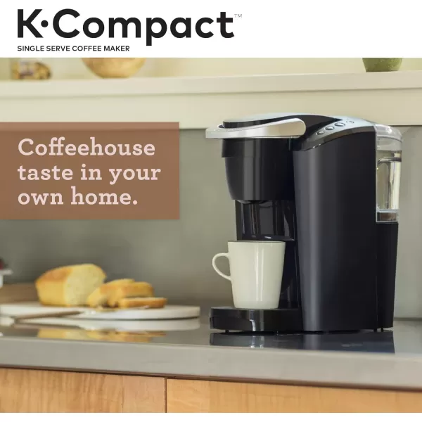 Keurig KCompact SingleServe KCup Pod Coffee Maker with 3 Brew Sizes Smart Start Feature 36oz Removable Reservoir BlackBlack