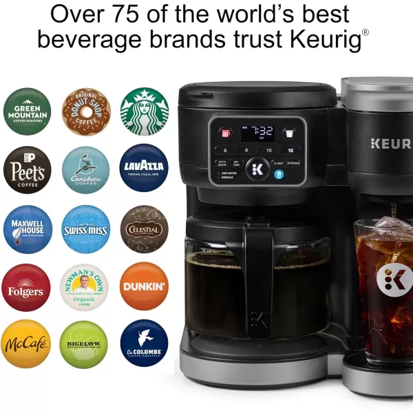 Keurig KDuo Hot ampamp Iced Single Serve ampamp Carafe Coffee Maker MultiStream Technology 72oz Reservoir Gen 2