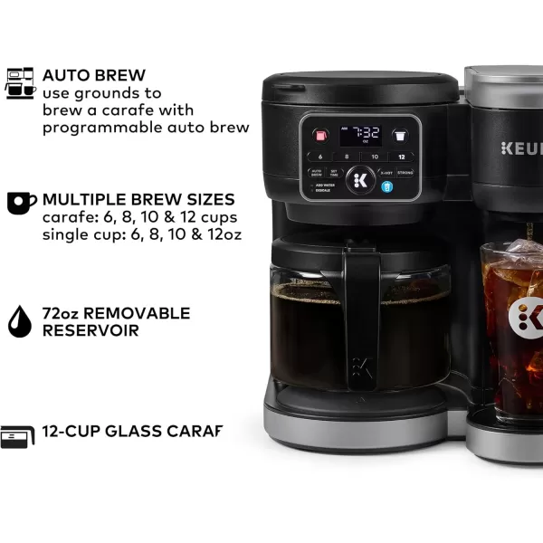 Keurig KDuo Hot ampamp Iced Single Serve ampamp Carafe Coffee Maker MultiStream Technology 72oz Reservoir Gen 2