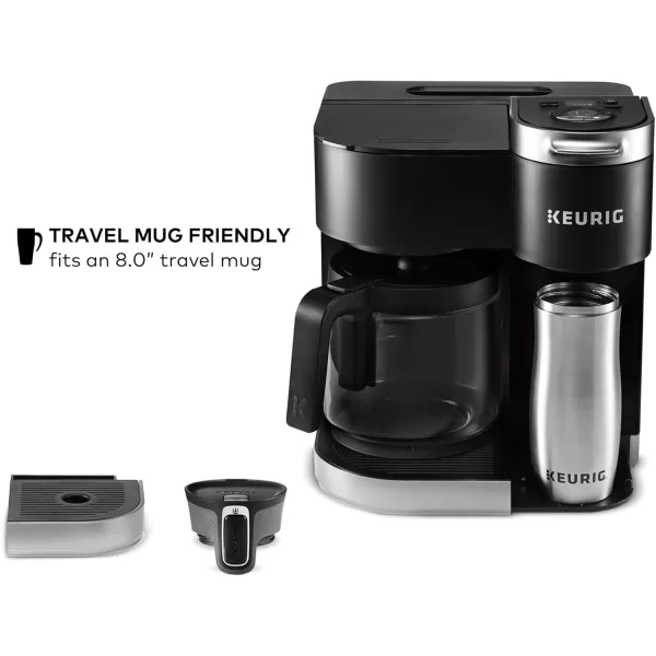 Keurig KDuo Single Serve KCup Pod ampamp Carafe Coffee Maker with Multiple Brew Sizes 60oz Removable Reservoir Programmable Auto Brew Carafe Gen 1 Black