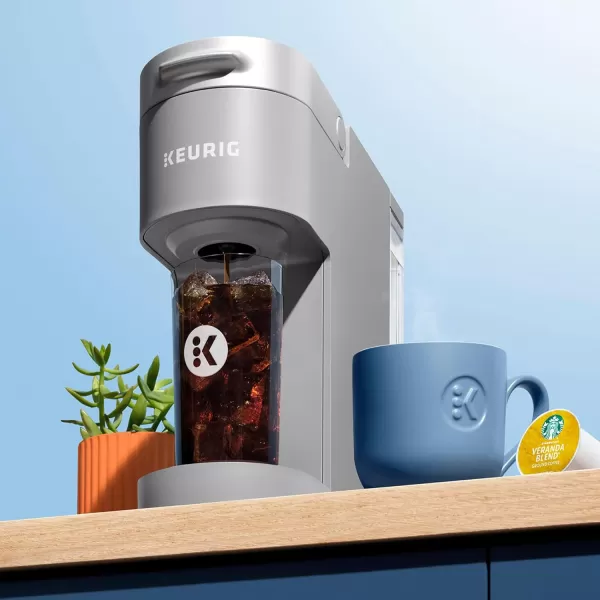 Keurig KIced Coffee Maker Single Serve KCup Pod Iced Coffee Maker With Hot and Cold Coffee Capabilities Brews Any KCup Pod WhiteGray