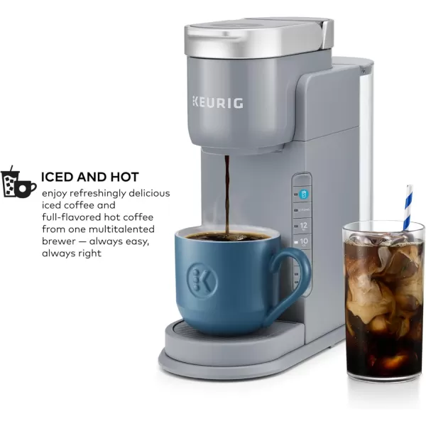 Keurig KIced Coffee Maker Single Serve KCup Pod Iced Coffee Maker With Hot and Cold Coffee Capabilities Brews Any KCup Pod WhiteGray