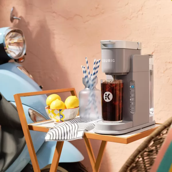 Keurig KIced Coffee Maker Single Serve KCup Pod Iced Coffee Maker With Hot and Cold Coffee Capabilities Brews Any KCup Pod WhiteGray