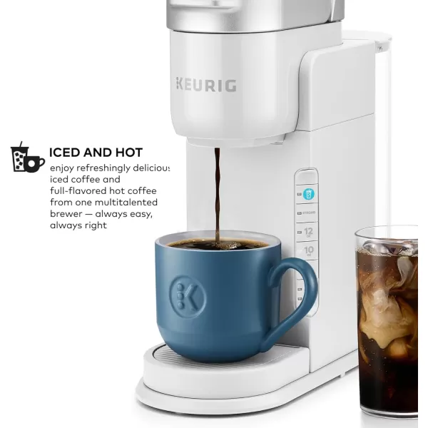 Keurig KIced Coffee Maker Single Serve KCup Pod Iced Coffee Maker With Hot and Cold Coffee Capabilities Brews Any KCup Pod WhiteWhite