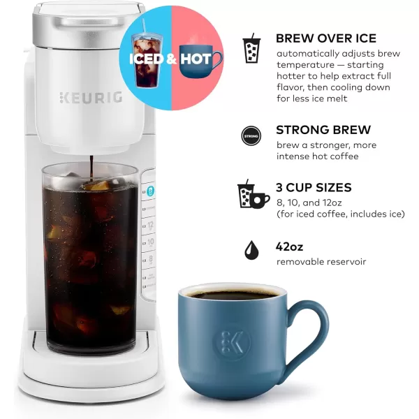 Keurig KIced Coffee Maker Single Serve KCup Pod Iced Coffee Maker With Hot and Cold Coffee Capabilities Brews Any KCup Pod WhiteWhite