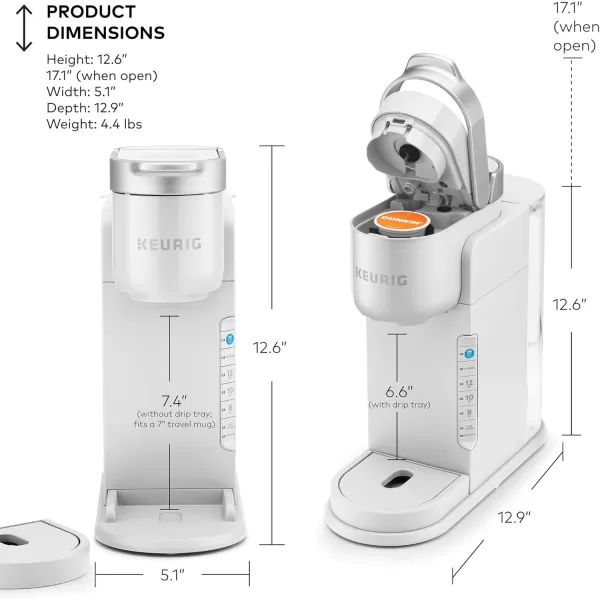 Keurig KIced Coffee Maker Single Serve KCup Pod Iced Coffee Maker With Hot and Cold Coffee Capabilities Brews Any KCup Pod WhiteWhite