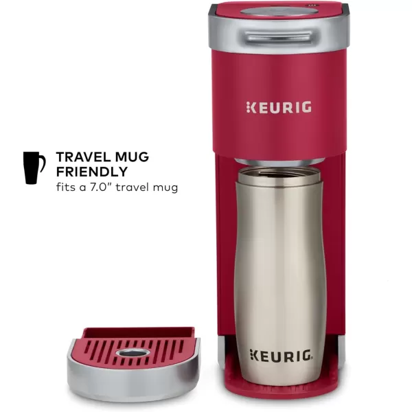 Keurig KMini Plus Single Serve KCup Pod Coffee Maker with 6 to 12oz Brew Size Stores up to 9 KCup Pods Travel Mug Friendly Matte BlackCardinal Red